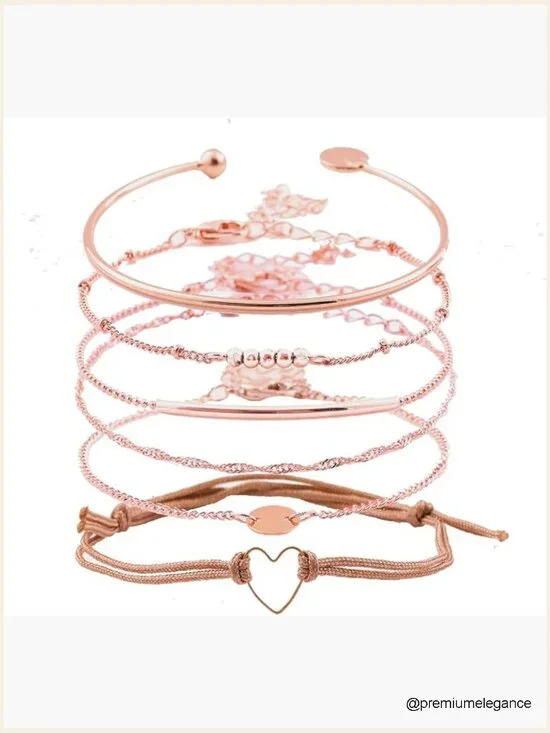 Layered Beaded Bracelet Set Stackable Wrap Bangle Jewelry Set