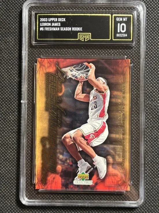 2003-04 Upper Deck LEBRON JAMES RC Freshman Season ROOKIE #6 GMA 10 GEM MINT