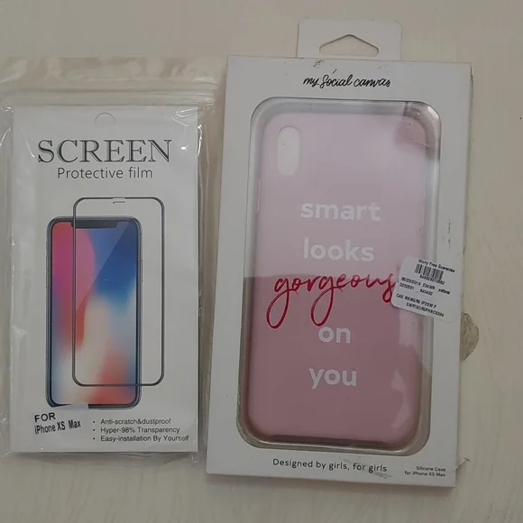 iPhone XS Max Pink Case and Cheetah Print case with screen protective fi…
