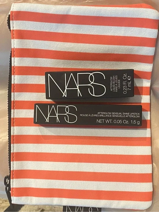 Nars Bundle Blush Lipstick and Pouch, NEW