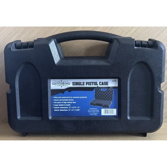 Gettysburg Single Pistol Gun Carrying Storage Case NEW