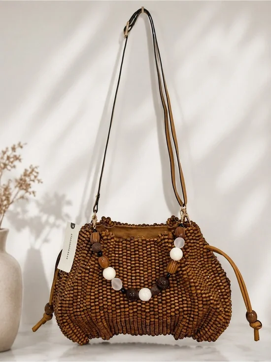 Celandine Beaded Cinched Clutch Bag