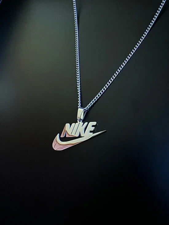 Silver Nike Necklace - Thin Chain - 20