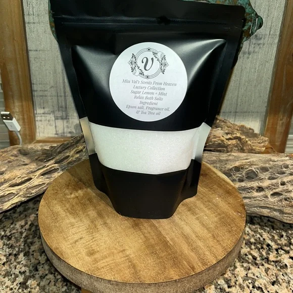 Sugar Lemon + Mint Bath Salt Miss Val’s Scents From Heaven