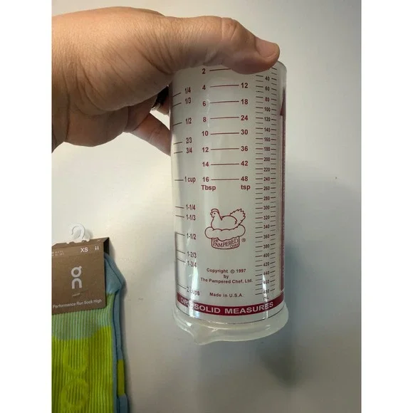 Pampered Chef Measure-All Cup 2 Cup Adjustable Liquid Dry Measuring Tool 1997