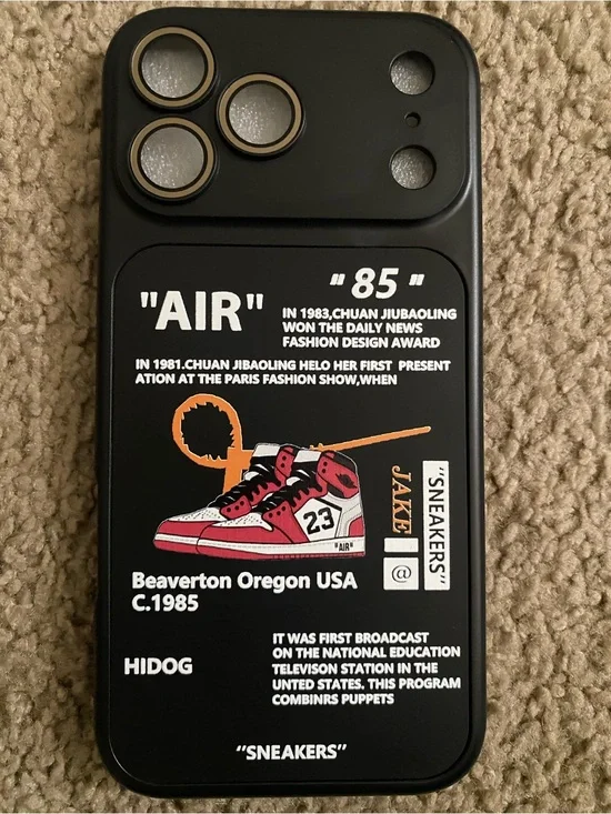Black Sneaker Graphic iPhone 17 Pro Max Case
