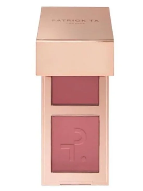 Patrick Ta Double Take Creme & Powder Mini Blush Duo She Goes To The Gym  NEW