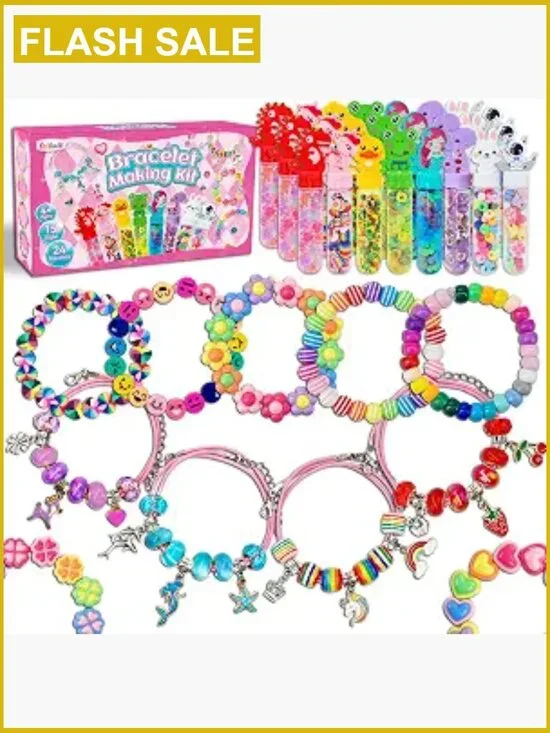 24 Bracelet Wands Charm Jewelry Making Kit for Kids Party Favors