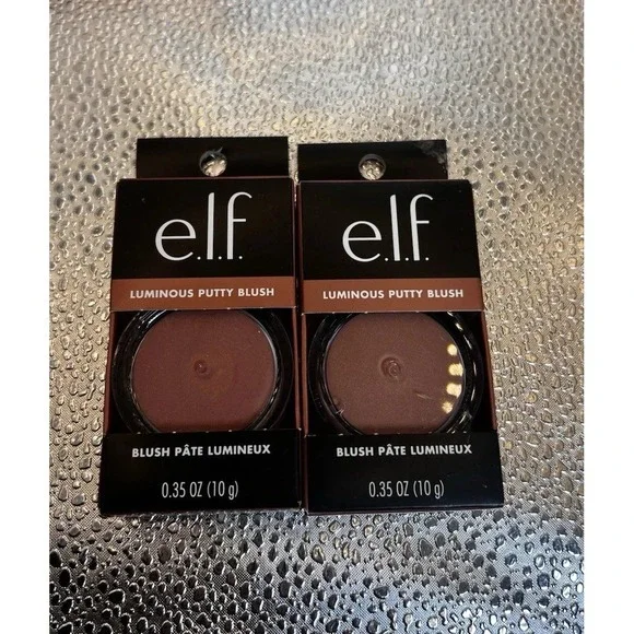 e.l.f. Luminous Putty Blush, Maui, 0.35oz 2pc Lot Vegan Elf Clean