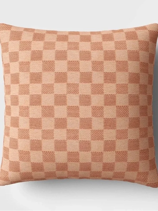 16x16 Knit Throw Pillow - Terracotta