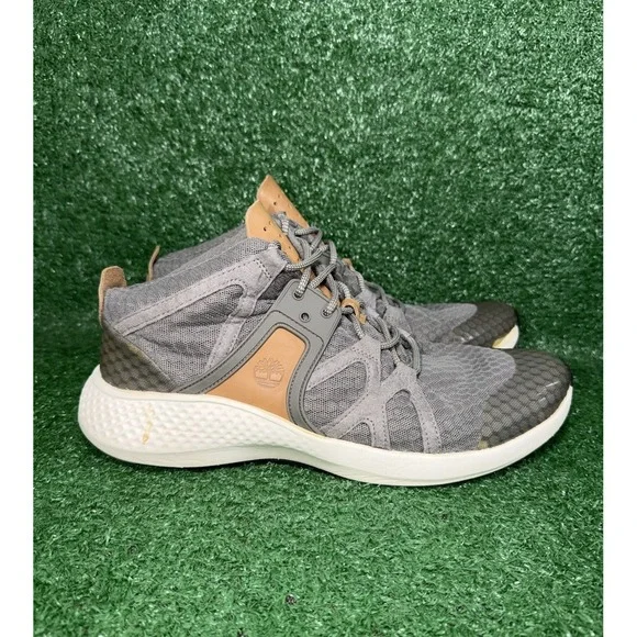 Timberland Men's FlyRoam Go Chukka Grey Mid Top Shoes Boots Sneakers Size 12‎