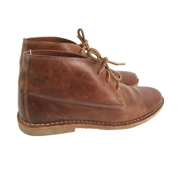 RKC Uptown Leather Chukka Boots Brown Lace-Up Ankle‎ Casual Shoes