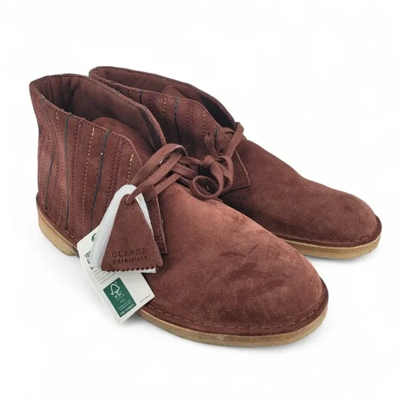 Clarks Mens 12 Desert Boot Suede Brown Chukka‎ Casual Classic Crepe Sole