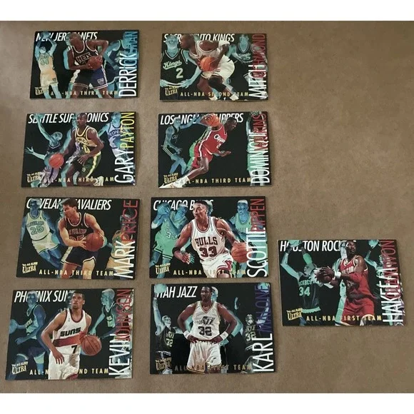 1994-95 Fleer Ultra Basketball All NBA Team Lot of 9 Wilkins Malone‎ Pippen