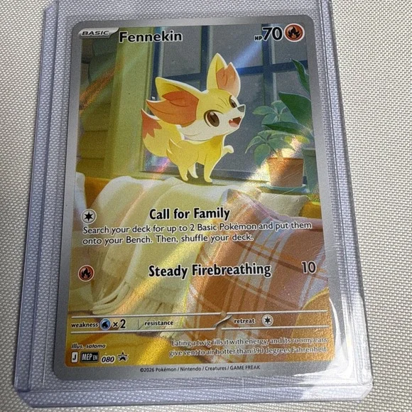 Fennekin 080 Me: Mega Evolution Chaos Rising Promo Holo