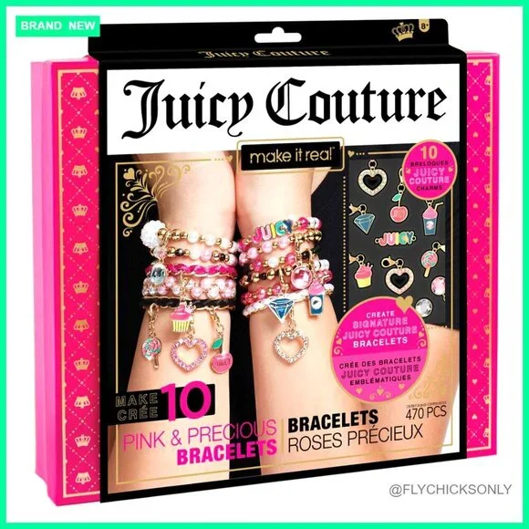 DIY Charm Bracelet Kit with Beads for Jewelry Making Craft