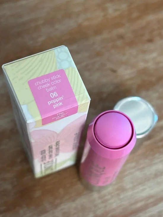 Clinique Chubby Stick Cheek Color Balm 06 Poppin' Pink - Bright Pink Cheek Balm