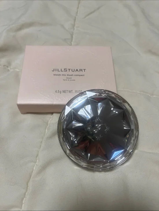 Jill Stuart Bloom Mix Blush Compact - Pink Box with Silver Faceted Case