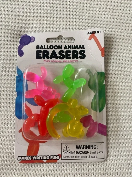 Ballon animal erasers