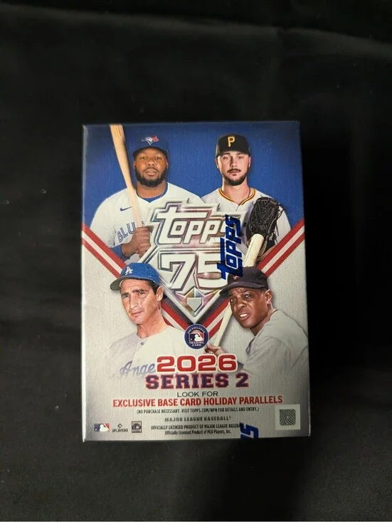 Topps 75 2026 Series 2 Baseball Card Box - Exclusive Base Card Holiday Parallels