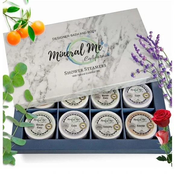 Mineral Me California‎ Shower Steamers with Essential Oils - 6 Count - NIB