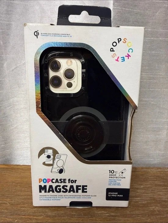 Popcase for MagSafe iPhone 12 Pro Max Black 2021 NOS Popgrip Slide