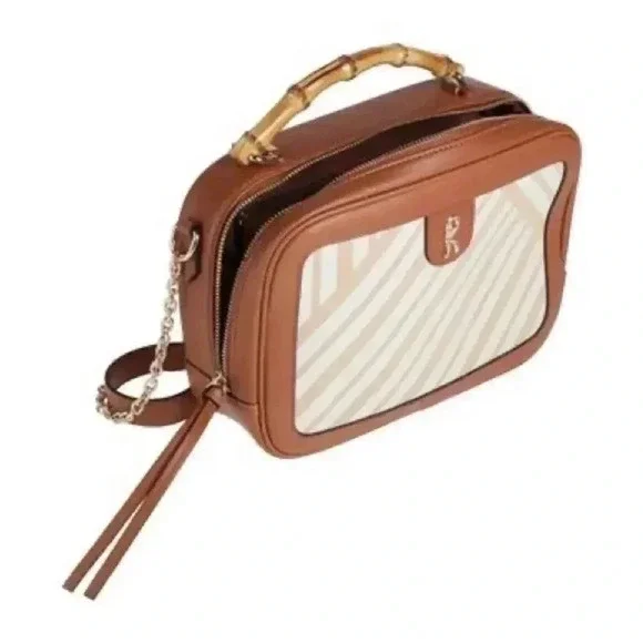 Roberta Di Camerino Italian Leather Camera Case Style With Chain Crossbody Strap