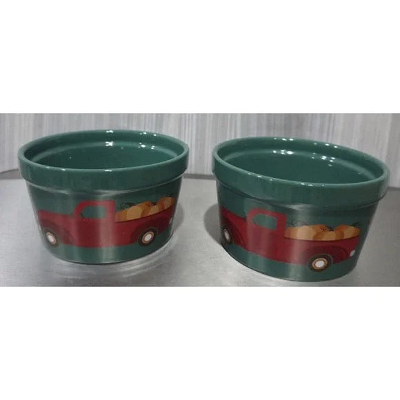 Nantucket Mini Ceramic Ramekin Meet Me At The Pumpkin Patch‎ 4 in x 2.5 in