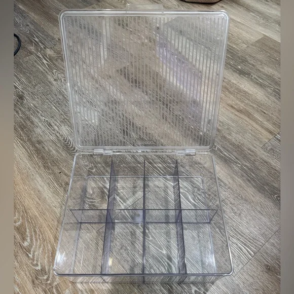 Clear Acrylic Extra Large Tea Bag Organizer Storage Box.