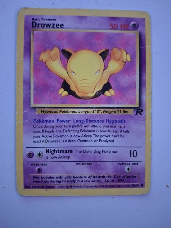 Pokémon Card TCG Drowzee Team Rocket 54/82 Regular Unlimited Common