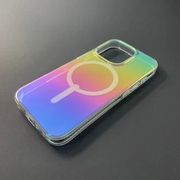 ZAGG iPhone 14 Pro Case Iridescent MagSafe Ombre Gradient Protective Cover