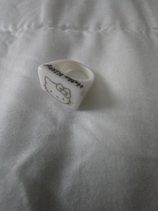 Hello Kitty White Kids Resin Ring