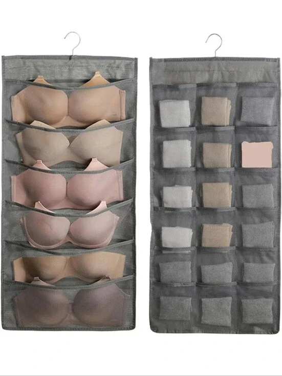 Hanging Bra and Lingerie Organizer with Multiple Pockets