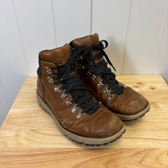 Danner Vertigo 917 Leather Goretex Hiking Boots Men Size 8.5 Light Brown Outdoor