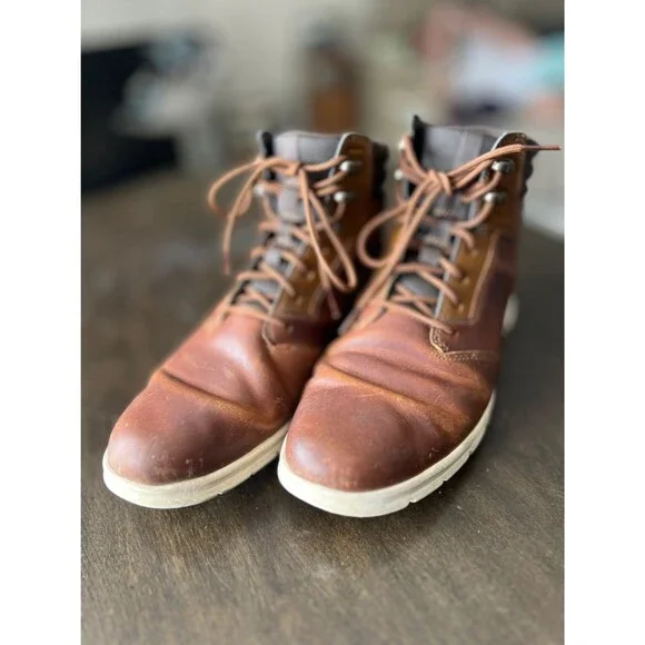 Timberland Men's Graydon Water Resistant Leather Sneaker Boot Brown Size 10