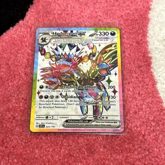 Hydreigon ex #223 – Pokémon Surging Sparks – As Pictured