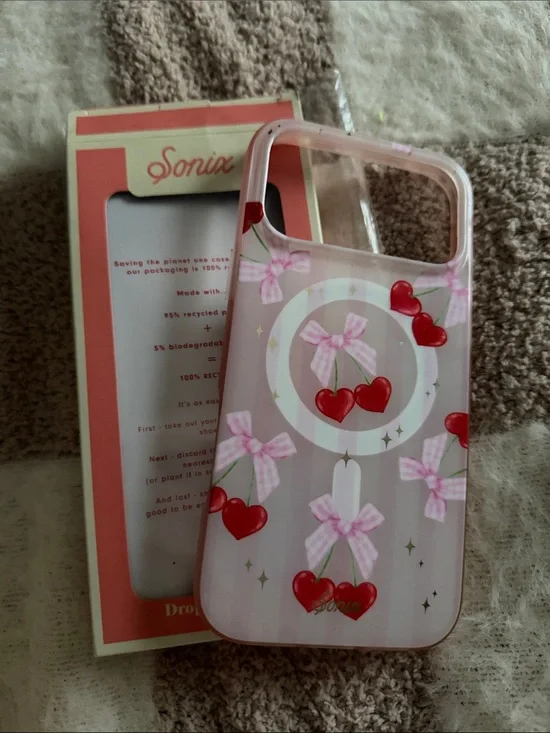 Sonix Pink Cherry Bow iPhone Case 17 pro max
