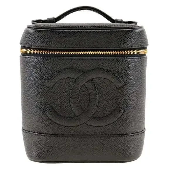 CHANEL Black Caviar Leather Bag