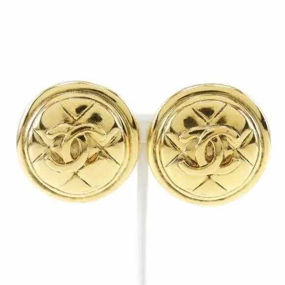 CHANEL Vintage Gold Earrings