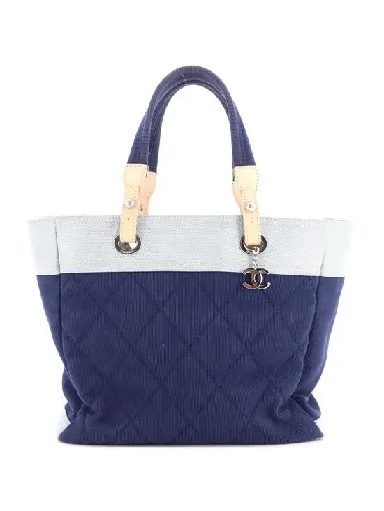 Chanel Biarritz Tote Quilted Canvas #276653C10B