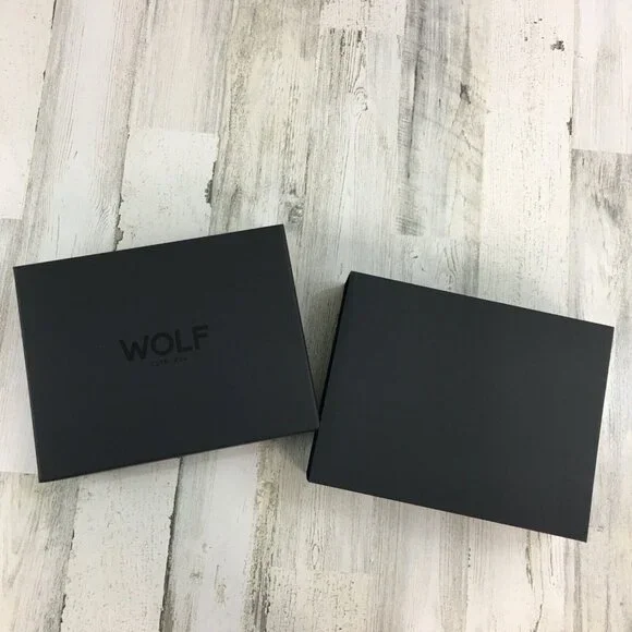 PACKAGING ONLY Box from WOLF Mustard Maria Medium Travel Jewelry Case