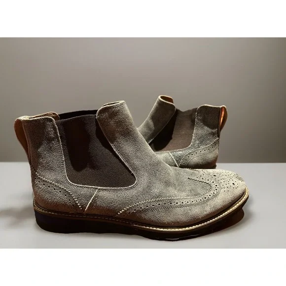 Martin Dingman Blue‎ Ridge Suede Chelsea Boots Size 9 Mens Wingtips
