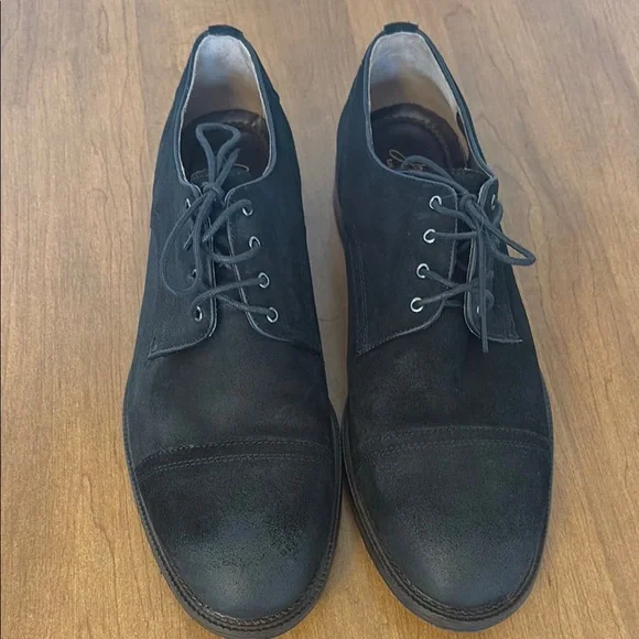 J&M Men's Brenner Black Wax Suede Chukka Boots - Lace-Up Dress Casual