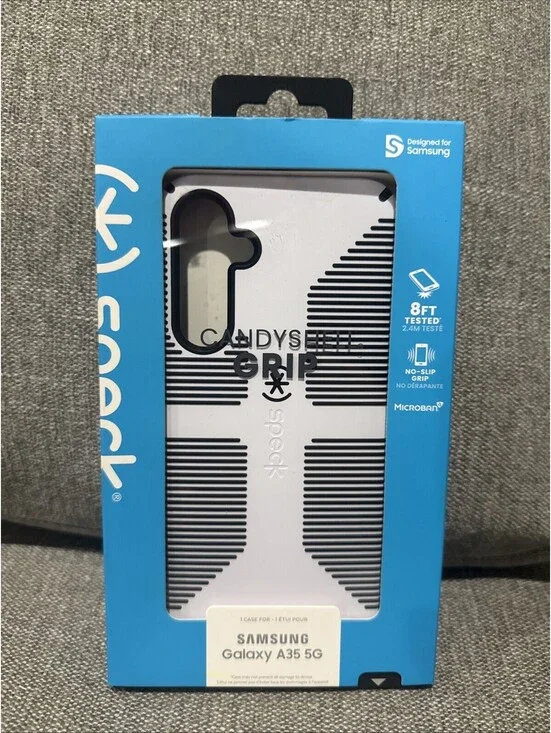 Speck CandyShell Grip Case for Samsung Galaxy A35 5G White/Black