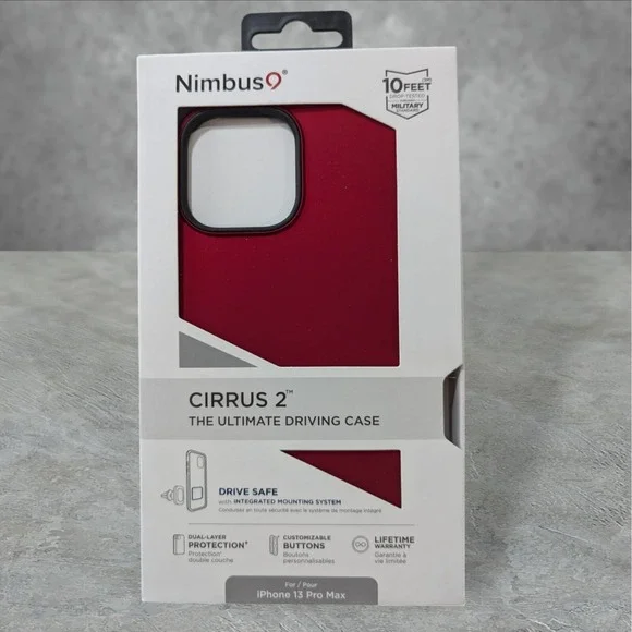 A9 Nimbus9 Cirrus 2 Series Case for Apple iPhone 13 Pro Max - Crimson Red