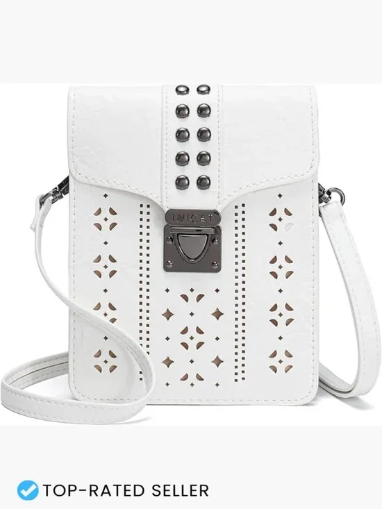 Vintage Faux Leather Crossbody Phone Purse with RFID Blocking Card Slots