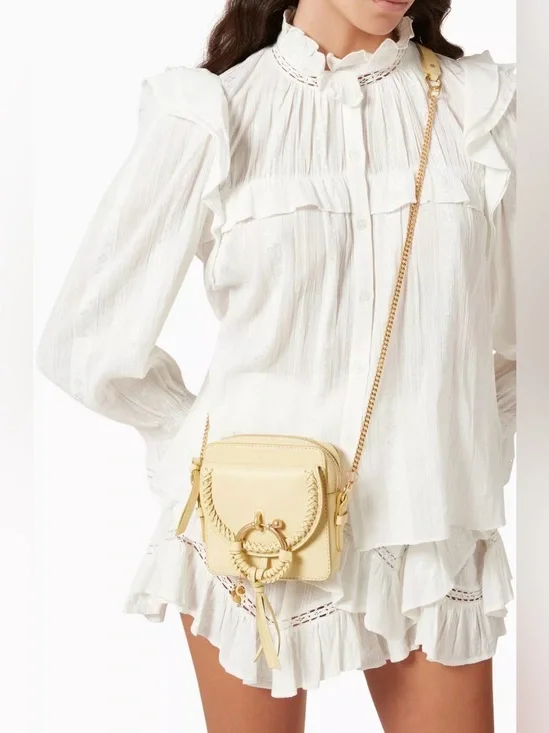 See by Chloé Joan Mini Camera Bag – Pale Yellow/Cream