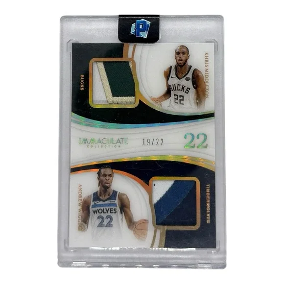 Panini‎ Immaculate 2018-19 Khris Middleton Andrew Wiggins Dual Patch Card