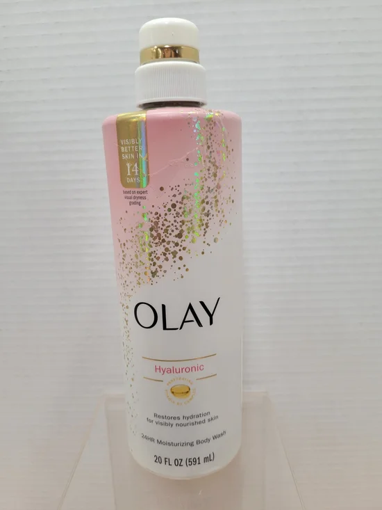 OLAY Hyaluronic Moisturizing Body Wash - Pink/White/Gold