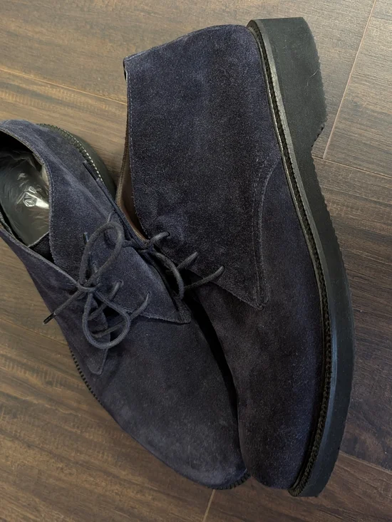 Ermenegildo Zegna Purple Soft Suede Italian Chukka Boots Sz 10